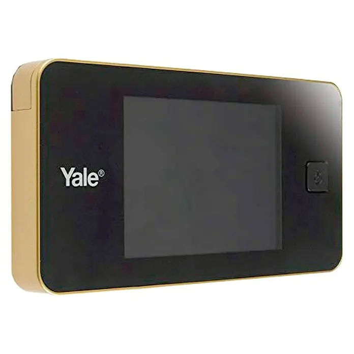 Yale Mirilla digital dorado - Pantalla a color TFT - Mirilla digital Yale en acabado dorado que ofrece una visión clara para mayor seguridad.