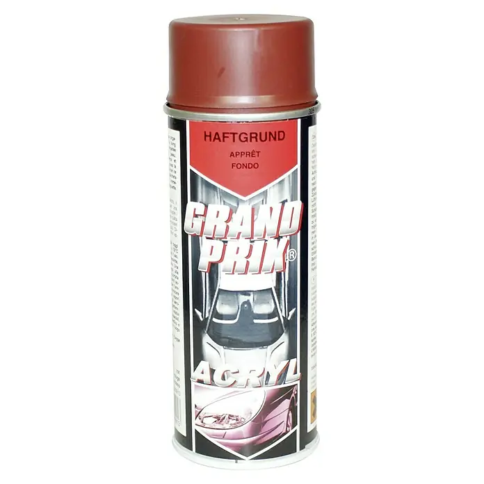 Dupli-Color Haftgrundspray Grand Prix - Rot, 400 ml - Dose Grand Prix Haftgrund Apprêt Fondo Acryl, Grundierung für Oberflächen, um die Haftung von Farben und Lacken zu verbessern.