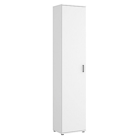 Dekit Armario multiusos de madera Fit (L x An x Al: 35 x 39 x 190 cm, Número de baldas: 4 ud., Blanco, Espesor: 16 mm)