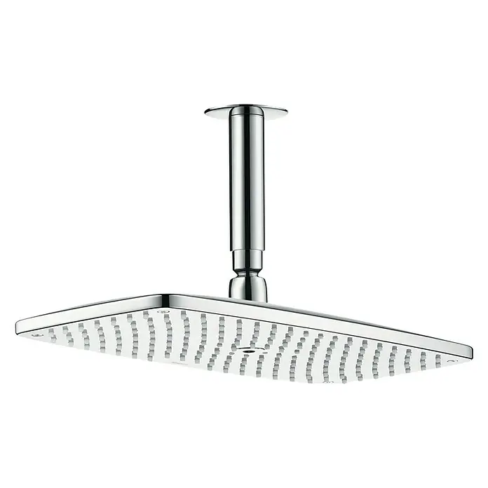 Hansgrohe Kopfbrausen-Set Raindance E 36019 x 36 cm, 16 l/min, Deckenmontage, Chrom - Hochwertige, quadratische Regendusche in Chrom-Optik für ein luxuriöses Duscherlebnis. Modernes Design für jedes Badezimmer.