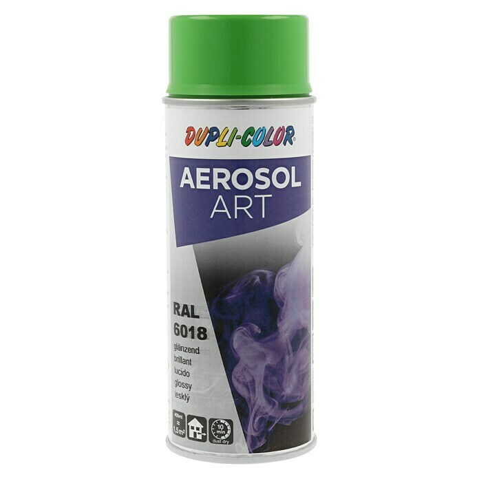 Dupli-Color Aerosol Art Sprayverf RAL 6018 (Glanzend, 400 ml, Geelgroen)