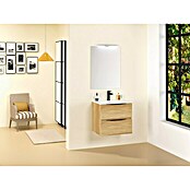 Conjunto de mueble de baño Bruna Slim (60 cm, 3 piezas, Nature, Mate)