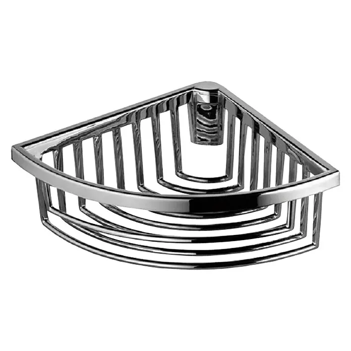 Keuco Eckduschkorb - 18 x 26 x 7,2 cm, 1-stöckig, Verchromt - Ein verchromtes Eckregal aus Metall für Badezimmer, ideal für die Aufbewahrung von Duschutensilien. Es ist ein stilvolles und praktisches Badezimmeraccessoire.