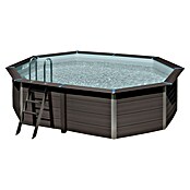 Gre Avantgarde Piscina de WPC + LED (L x An x Al: 524 x 386 x 124 cm, 16.210 l, Gris oscuro) | BAUHAUS