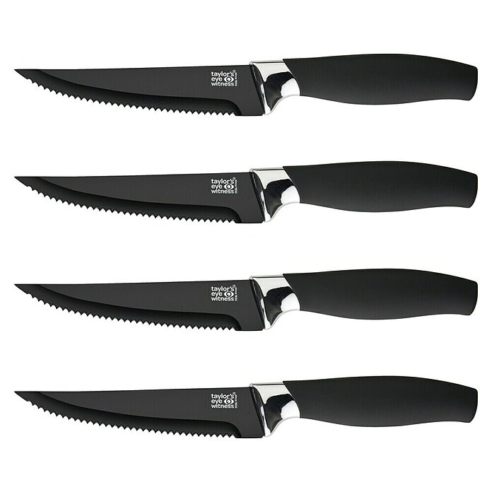 Taylor's Eye Witness Steakmesser-Set (4 Stk., Schwarz, 115 mm) | BAUHAUS