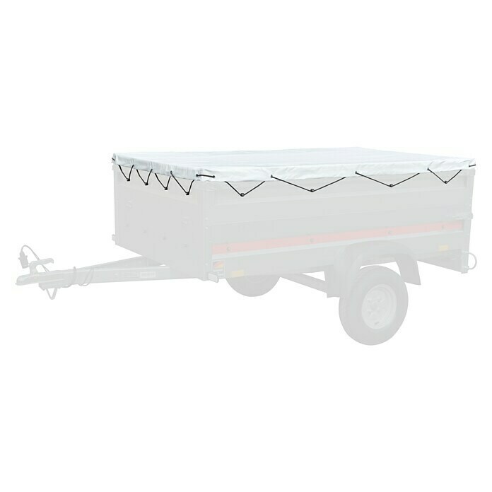 Stema Flachplane (Passend für: Stema PKW-Anhänger mit Kasteninnenmaß 201 x  117 cm) | BAUHAUS