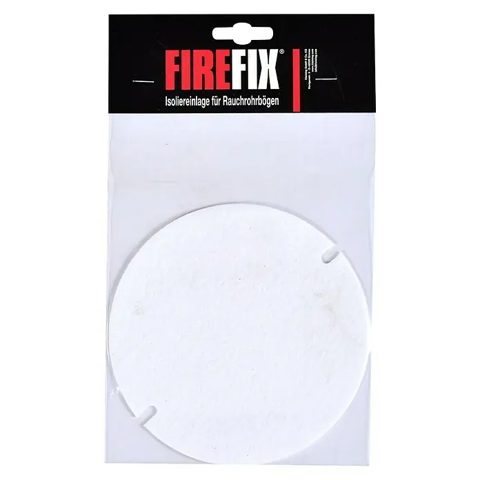 Firefix Isoliereinlage - Geeignet für: Kaminöfen, Durchmesser: 120 mm - 200 mm - Ein Paket Firefix Isolierungseinlage für Rauchrohrbögen in Weiß, zum Isolieren von Rauchrohren, zur sicheren Wärmeableitung.