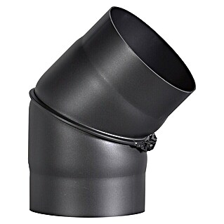 Firefix Ofenrohrbogen (Durchmesser: 150 mm, 45 °, Senotherm lackiert, Schwarz)