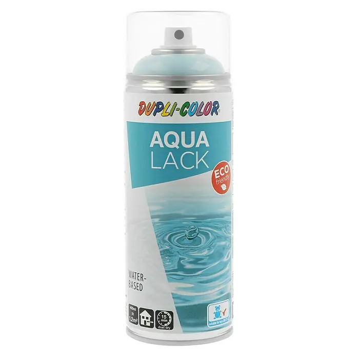 Dupli-Color Aqua Sprühlack Aqua Lack - Eisblau, Hochglänzend, 350 ml - Dose Dupli-Color Aqua Lack Sprühlack in hellblau mit transparentem Deckel. Ideal für Hobby, Heimwerken und mehr.