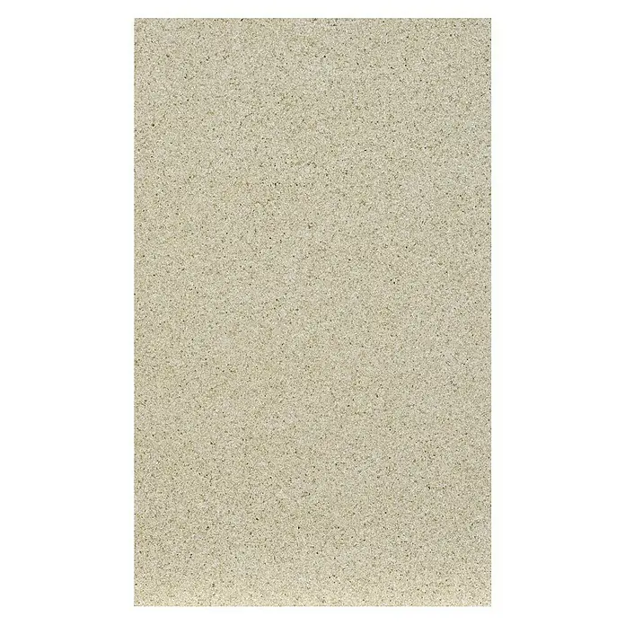 Firefix Vermiculite-Platte - 49,8 x 30,3 x 3 cm - Nahaufnahme einer beigen, gesprenkelten Arbeitsplatte, die sich ideal für Küchen- und Baddesigns eignet.