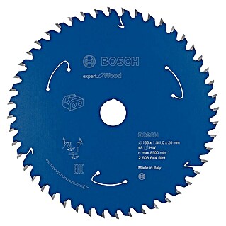 Bosch Kreissägeblatt Expert for Wood (165 mm, Bohrung: 20 mm, Anzahl Zähne: 48 Stk.)