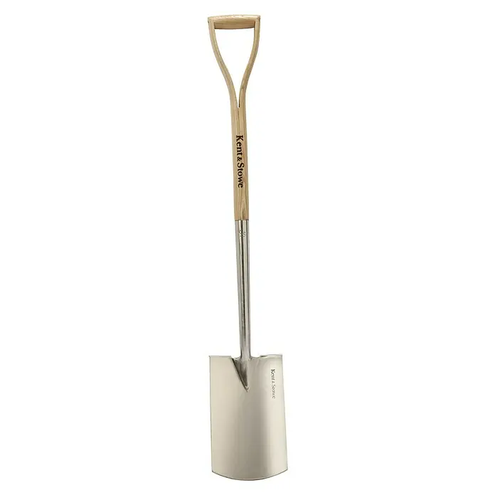 Kent & Stowe Gärtnerspaten - Arbeitsbreite: 18 cm, Langstiel - Der Kent & Stowe Spaten, ideal für Gartenarbeiten, besticht durch einen komfortablen Griff und robuste Bauweise. Perfekt zum Umgraben und Pflanzen.
