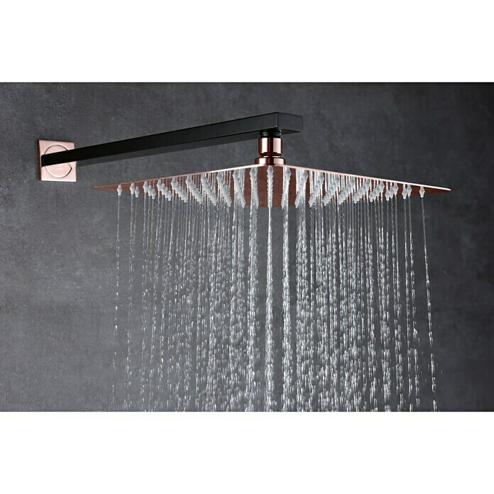 Imex Suecia Conjunto de ducha empotrado (Negro/Oro rosa)