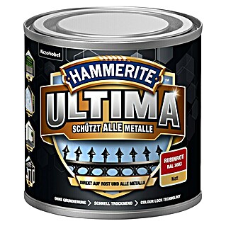 Hammerite Ultima Metall-Schutzlack (RAL 3003, Rubinrot, 750 ml, Matt, Wasserbasiert)