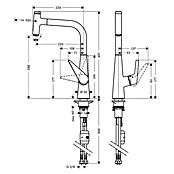 Hansgrohe Talis Select Spültischarmatur S 300 (Chrom, Glänzend, Hoher Auslauf)