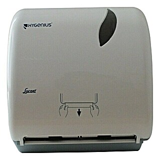 Systeem handdoekroldispenser Hygenius Hands Autocut (Wit, Kunststof, Geschikt voor: Aanrakingsvrij drogen van de handen)