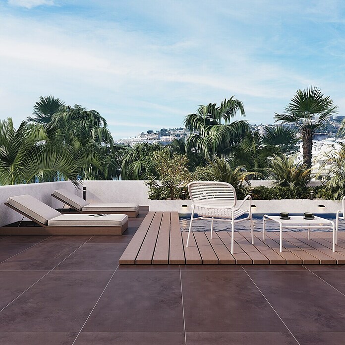 Terrassenfliese Modena (60 x 120 x 2 cm, Chocolate/Braun, Matt) | BAUHAUS