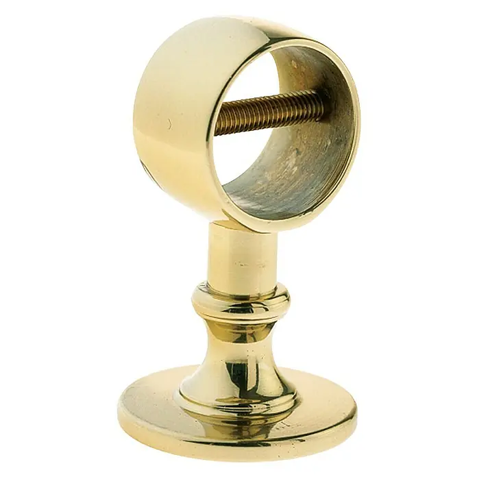 Conacord Wandhalter - Für Seildurchmesser: 30 mm, Messing, Poliert - Goldene Gardinenstangenhalterung für eine stilvolle Fensterdekoration. Die Halterung bietet eine sichere und elegante Befestigung für Ihre Gardinenstange.
