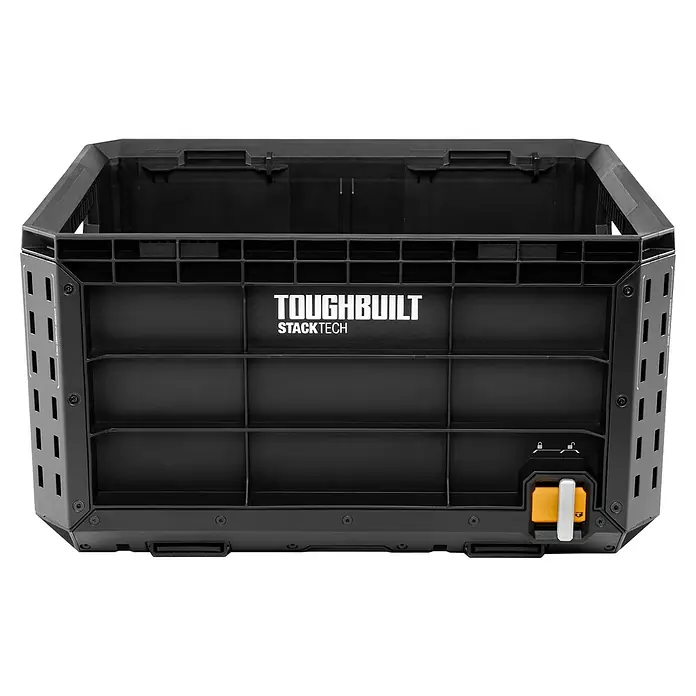 ToughBuilt StackTech Aufbewahrungsbox - L x B x H: 530 x 410 x 290 mm, Kunststoff - Schwarze ToughBuilt StackTech Werkzeugkiste.