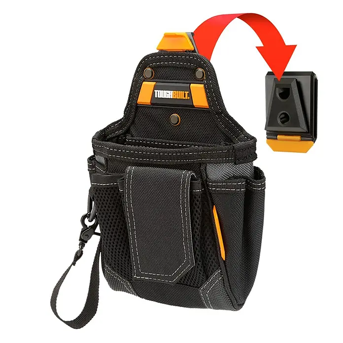 ToughBuilt ClipTech Werkzeugtasche mit Haken und Schlaufe - L x B x H: 8 x 19 x 26 cm, Polyester - Die robuste ToughBuilt Werkzeugtasche mit ClipTech-System. Ideal für Handwerker, bietet praktische Aufbewahrung und schnellen Zugriff auf Werkzeuge.