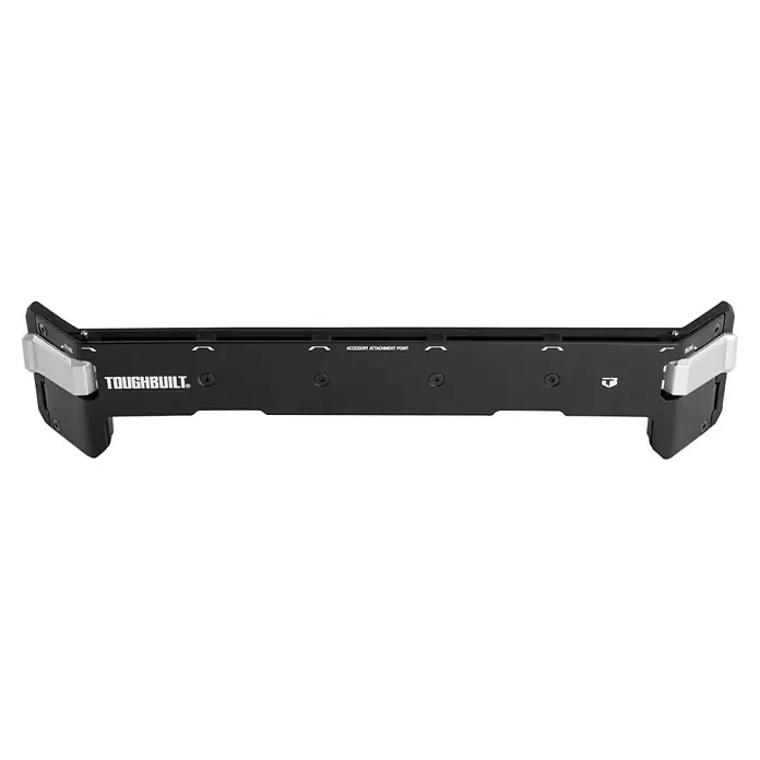 ToughBuilt StackTech Soporte TB-B1-A-30 - L x An x Al: 40 x 5 x 8 cm, Negro - ToughBuilt TB-C700 punto de unión de accesorios para banco de trabajo para patas de banco de trabajo. El punto de unión es negro con detalles plateados.