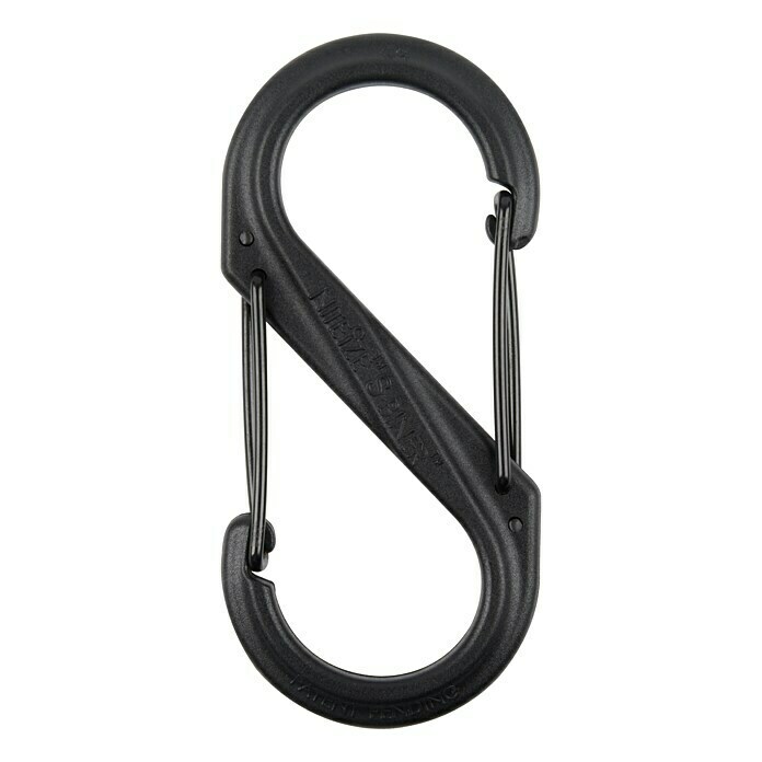 Nite Ize Doppelkarabiner (89 x 38 mm, Kunststoff, Schwarz, Zugfestigkeit: 33 kg)