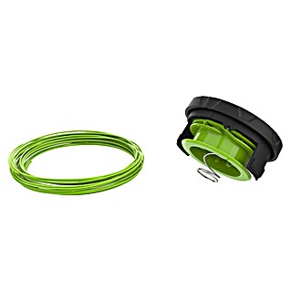 Greenworks Ersatzfadenspule mit Abdeckung (Fadenlänge: 5,6 m, Fadenstärke: 2 mm, Passend für: Greenworks 60V Rasentrimmer)