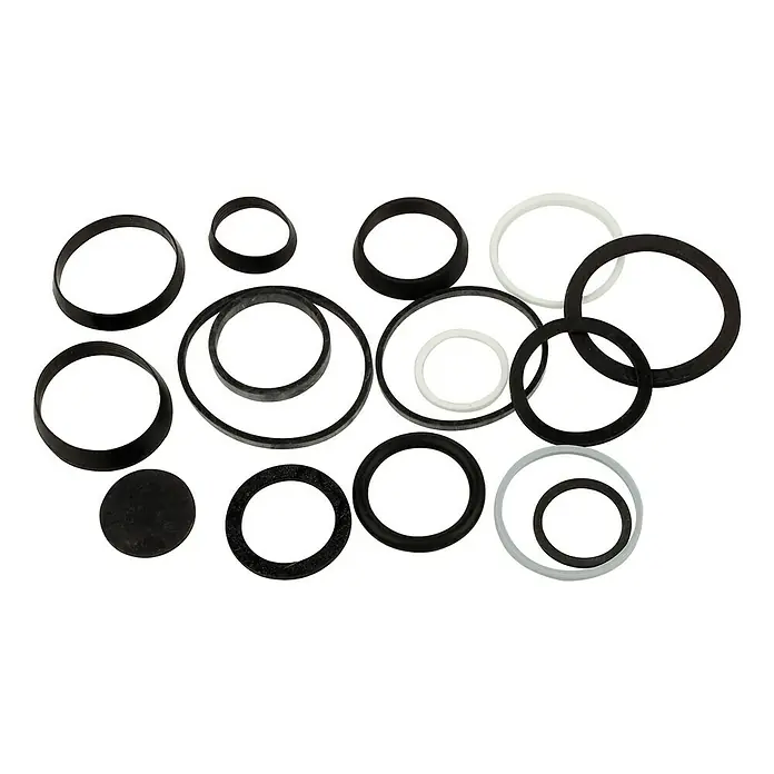 Keil-Plast-Ring - 1 ½″ - Verschiedene schwarze und weiße Dichtungsringe und eine Gummi-Dichtung, die für verschiedene Anwendungen geeignet sind.