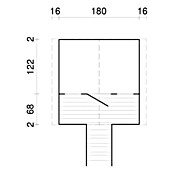 Palmako Stelzenhaus Toby (190 x 180 x 287 cm, Natur)