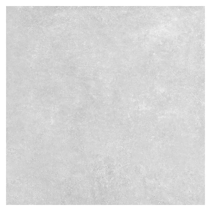 Feinsteinzeugfliese Giant - 79,7 x 79,7 cm, Anthrazit, Matt - Helle graue, texturierte Betonoberfläche.