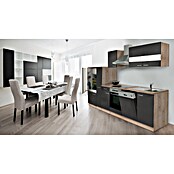 Respekta Composición de cocina (Ancho: 310 cm, Con dispositivos eléctricos, Gris)