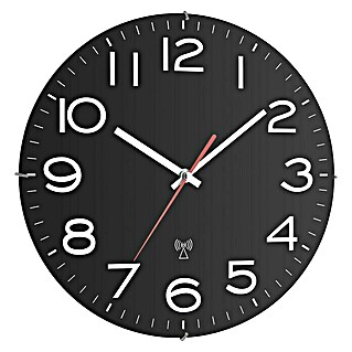 TFA Dostmann Radijski kontrolirani sat (Crne boje, Promjer: 31 cm)