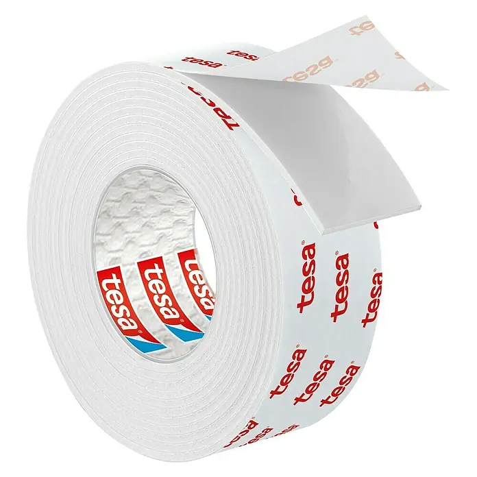 Tesa Montageband - Geeignet für: Tapeten, Belastbarkeit pro m: 10 kg, 1,5 m x 19 mm - Eine Rolle Tesa-Doppelklebeband für starke und dauerhafte Verbindungen im Haushalt und Büro. Ideal zum Basteln und Montieren.
