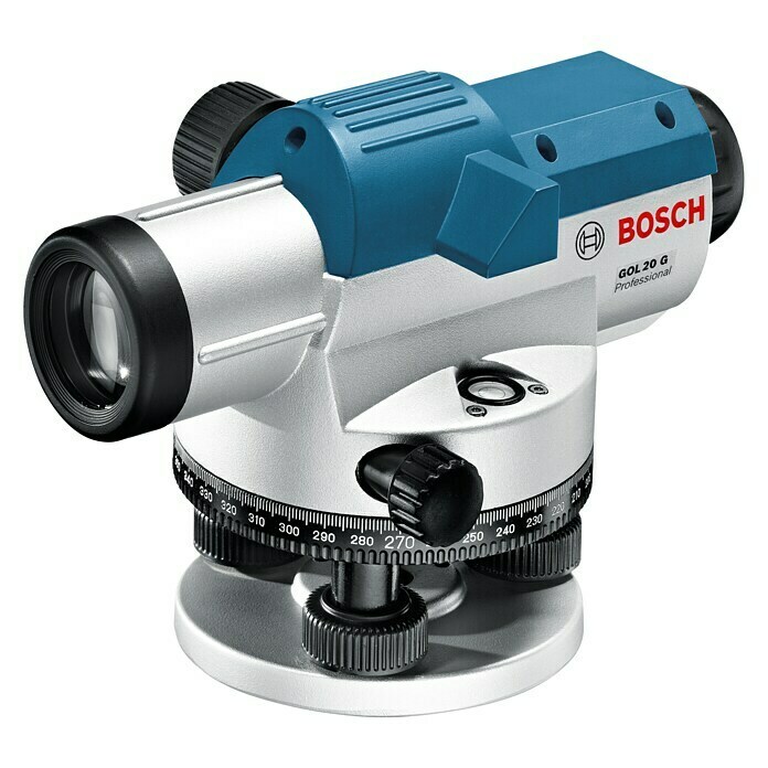 Bosch Professional Optisches Nivelliergerät GOL 20 GArbeitsbereich: Max. 60 m, Maßeinteilung: 1 gon (Horizontalkreis) Left Side View