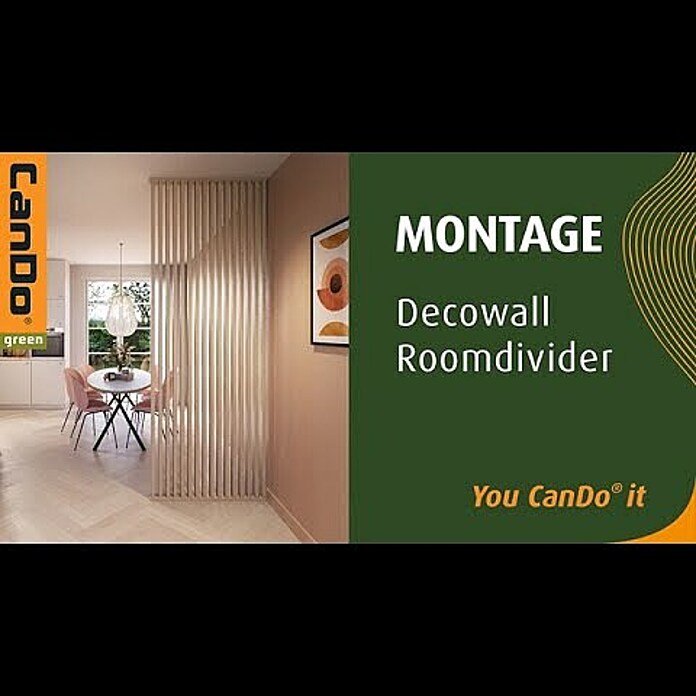 CanDo Roomdivider vloer- en plafondprofiel recht (Eiken Natuur, l x b x h: 100 x 6,5 x 5,8 cm) | BAUHAUS