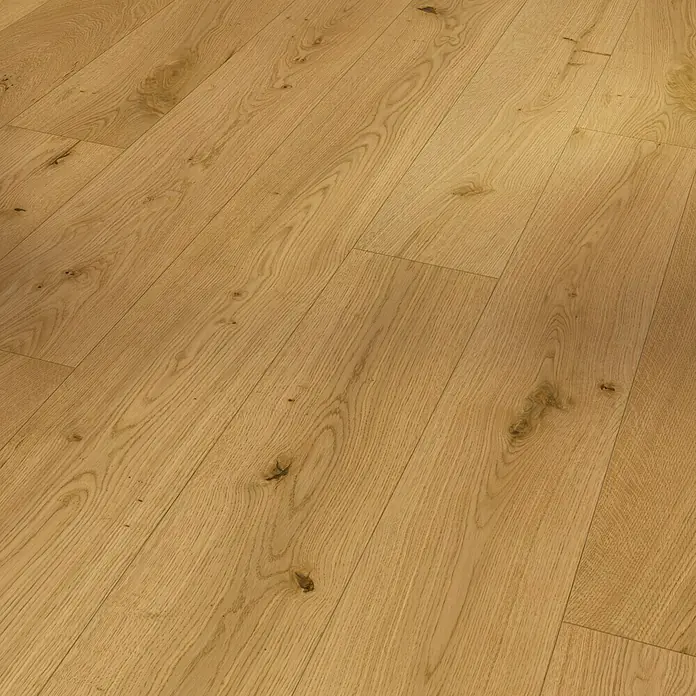 Parador Parkettmuster Classic 3060 Living Plus Eiche Soave - 200 x 185 x 13 mm, Landhausdiele - Helles Eichenparkett mit natürlicher Maserung für ein warmes und einladendes Ambiente im Raum. Perfekt für stilvolle Inneneinrichtung.