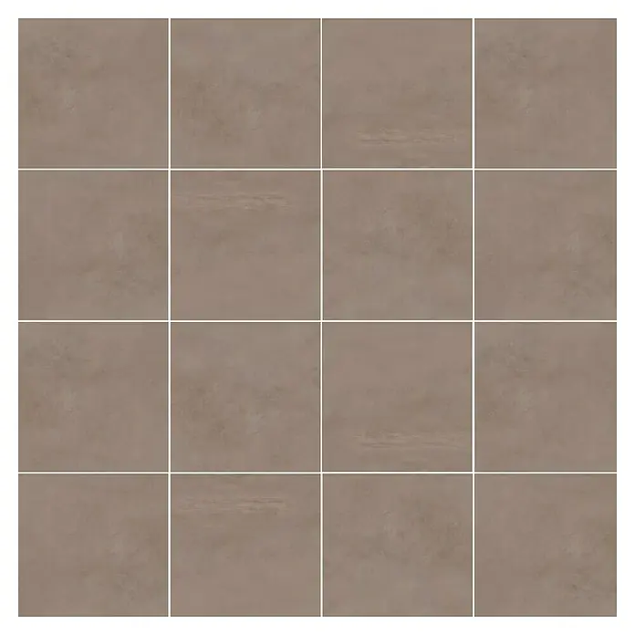 Terrassenfliese Modena - 100 x 100 x 2 cm, Taupe, Matt - Quadratische, sandfarbene Fliesen mit subtilen Texturen, die eine minimalistische und moderne Ästhetik für jeden Raum bieten.