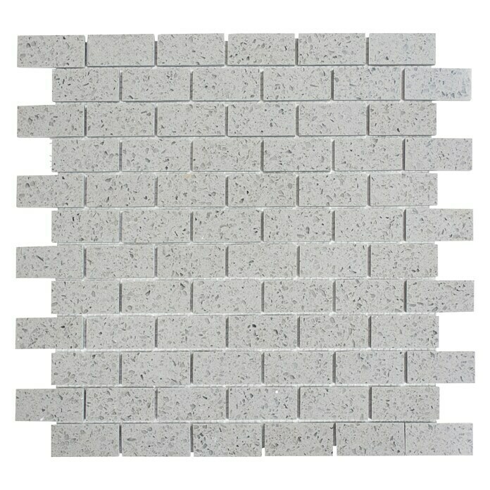 Mosaikfliese Brick Artifical XCM ASMB3 (32,5 x 30 cm, Grau, Poliert)
