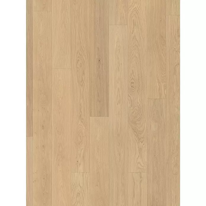 Parador Parkett Classic 3060 - Natur Eiche, Landhausdiele, 2.200 x 185 x 13 mm - Helle Naturholz-Bodenbelag mit variierter Maserung und dezenten Ästen, in versetztem Dielenmuster verlegt.