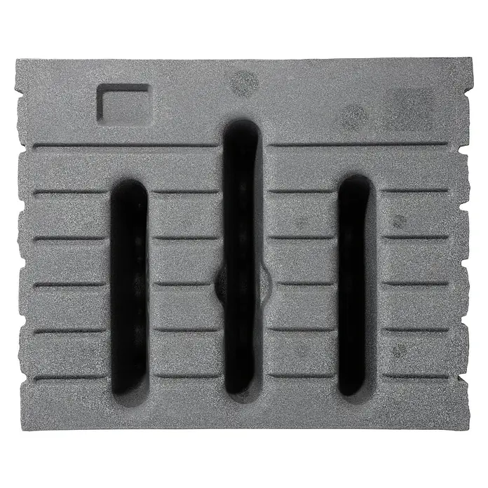 Garantia Exklusive Line Regenspeicher Rocky - 400 l, Darkgranite - Graue Kunststoffpalette mit Aussparungen. Ideal zum Sortieren und Transportieren verschiedener Gegenstände, robust und vielseitig.