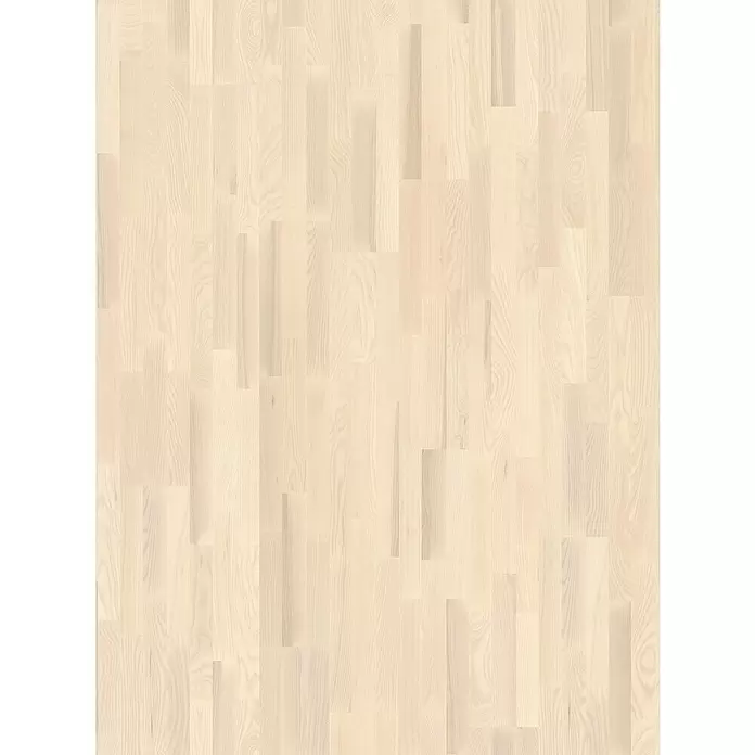 Parador Parkett Classic 3060 - Living Esche, Schiffsboden, 2.200 x 185 x 13 mm - Heller Naturholzfußboden mit versetztem Dielenmuster und sichtbarer Maserung.