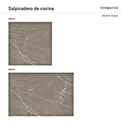 Panel salpicadero de cocina Marble (L x An: 90 x 60 cm, Taupe) | BAUHAUS