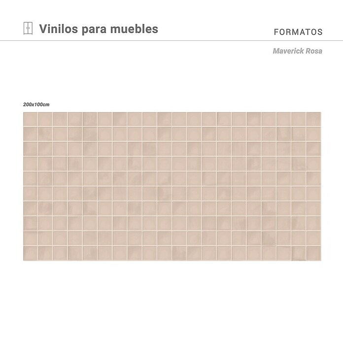 Vinilo de pared autoadhesivo Maverick (Rosa claro, 200 x 100 cm) | BAUHAUS