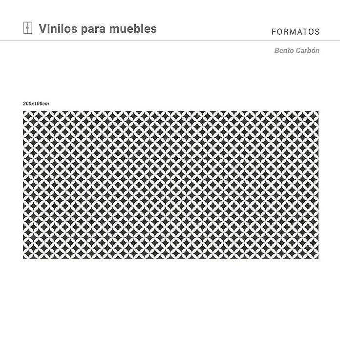 Vinilo de pared autoadhesivo Bento (Carbón, 200 x 100 cm) | BAUHAUS