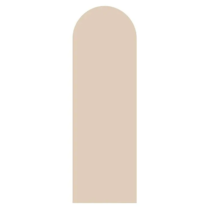 Vinilo de pared autoadhesivo Arco Topo - 65 x 200 cm, Topo, Plástico - Espejo elegante en beige con la parte superior redondeada, añadiendo un toque de sofisticación a cualquier estancia.