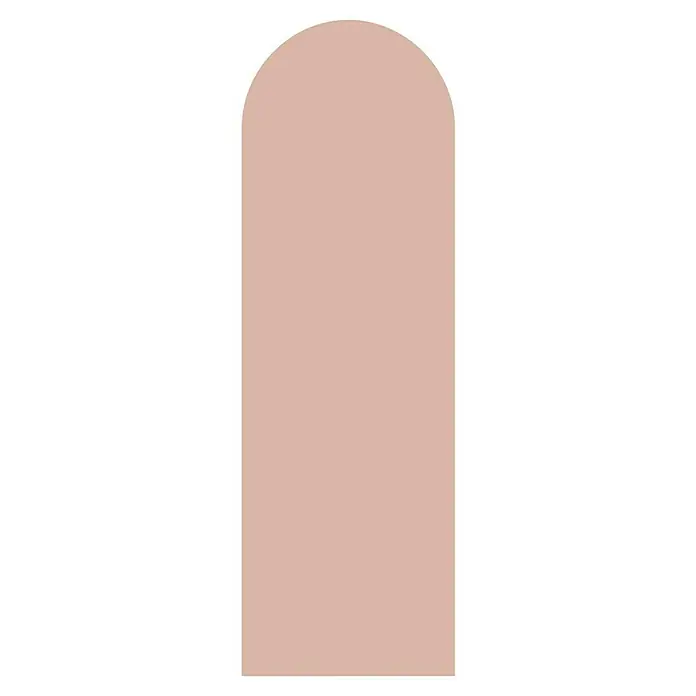 Vinilo de pared autoadhesivo Arco Rosa Empolvado - 65 x 200 cm, Rosa, Plástico - Forma alargada y redondeada de color rosa suave, ideal para diseños gráficos versátiles y presentaciones elegantes.