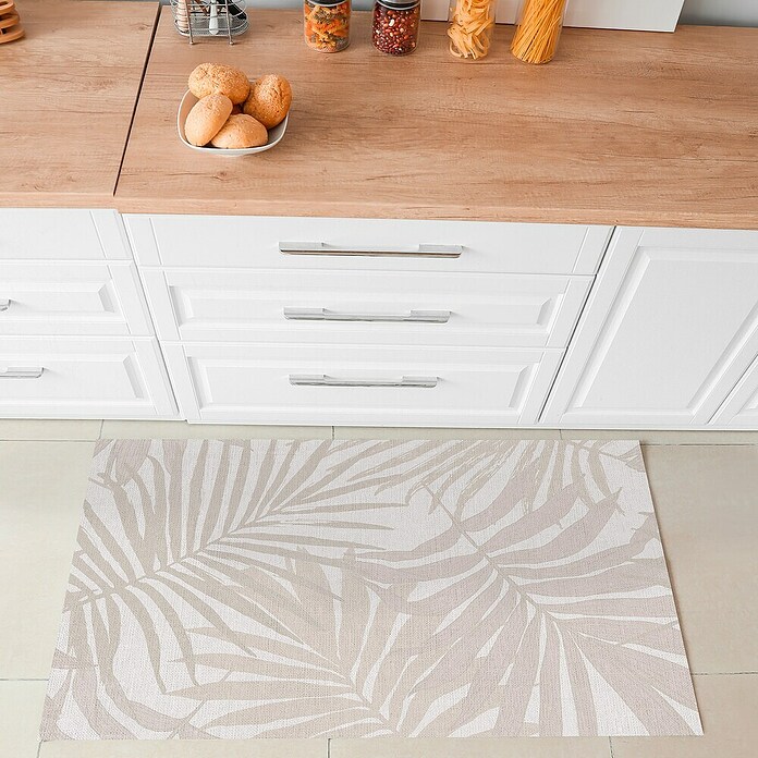 Alfombra de vinilo Tropikal (Crema, 75 x 48 cm, PVC) | BAUHAUS