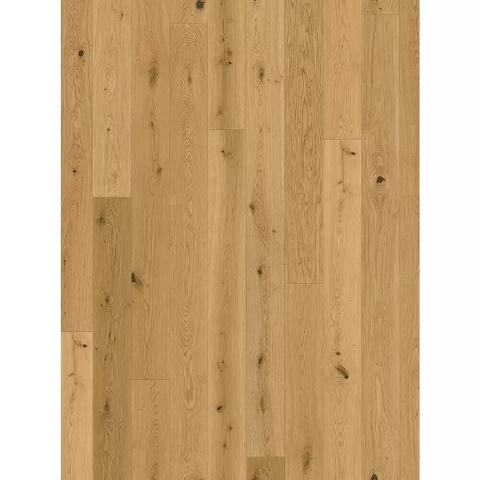 Parador Parkett Trendtime 4 - Eiche Lugana natur gebürstet, Landhausdiele, 2.010 x 160 x 13 mm - Heller Eichenholzboden mit sichtbarer Maserung und Ästen, ideal für ein natürliches und warmes Interieur.