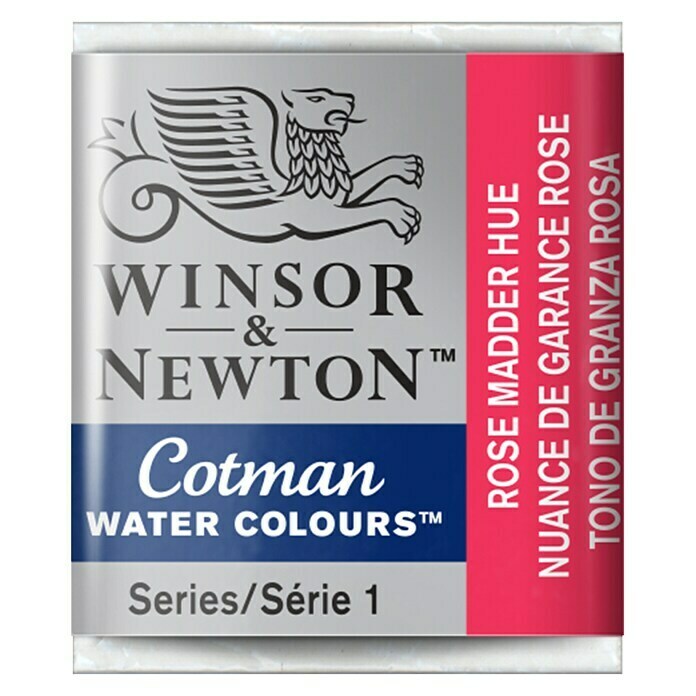 Winsor & Newton Cotman AquarellfarbeKrapprosa, Topf Front View