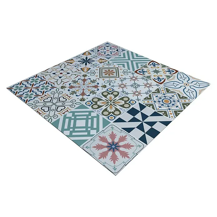 Panel de pared salpicadero de cocina Hidra Colors - L x An: 60 x 60 cm - Baldosa cuadrada con un patrón decorativo colorido, perfecta para cocina o baño. La baldosa ofrece un acabado único y elegante.